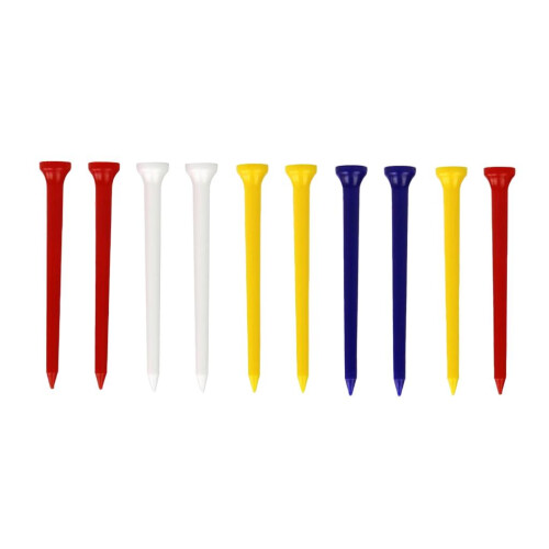 10pcs Unbreakable Golf Tees Professional Plastic Nails Mixed Color 83m