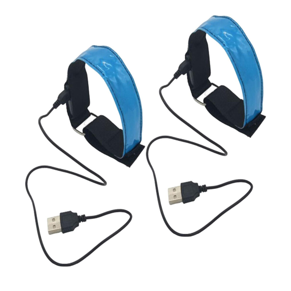2X Rechargeable Led Lights Armbands High Visibility For Adults Running 6902696399908