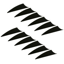 Archery Recurve Bow Hunting Arrow Fletching 1.75 in 12 Pieces Black