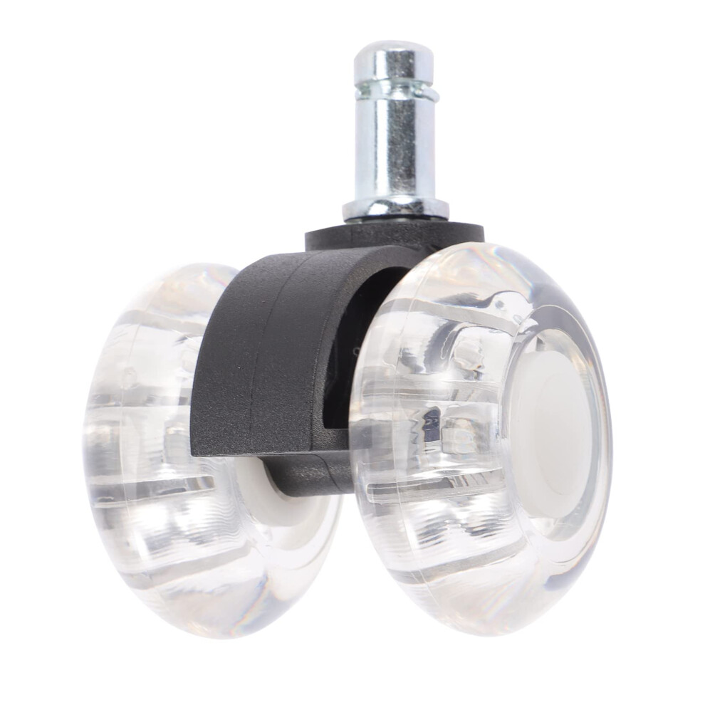 Silent Office Chair Wheels Transparent Chair Casters Replacement For Hardwood Floors Smooth Rolling Durable Build 9174973427049