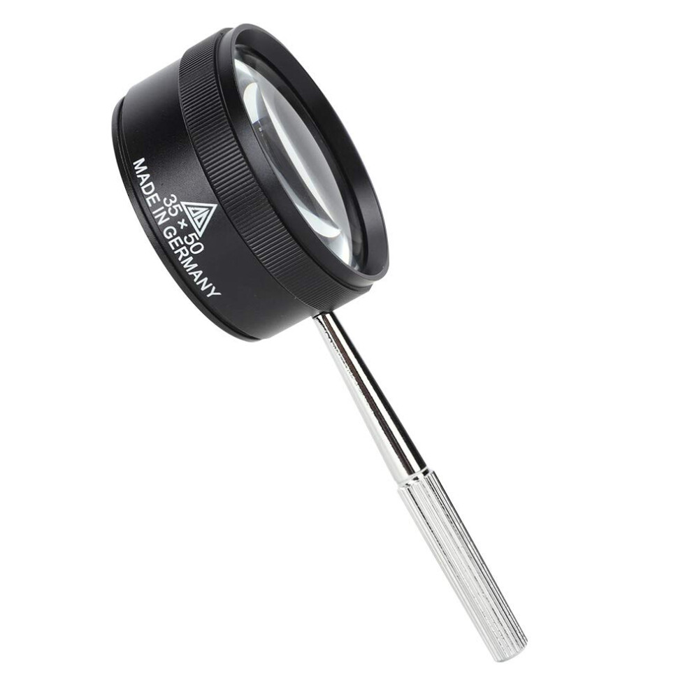 35X Handheld Magnifying Glass for Jewelry Inspection and Reading with 50mm Optical Lens