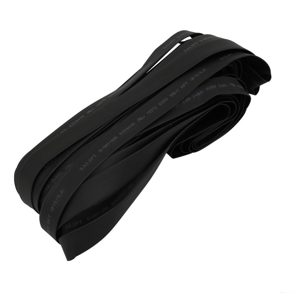 65.6Ft 10Mm Polyolefin Heat Shrink Tubing Black 2:1 Ratio For Secure Cable Protection 9455672735148