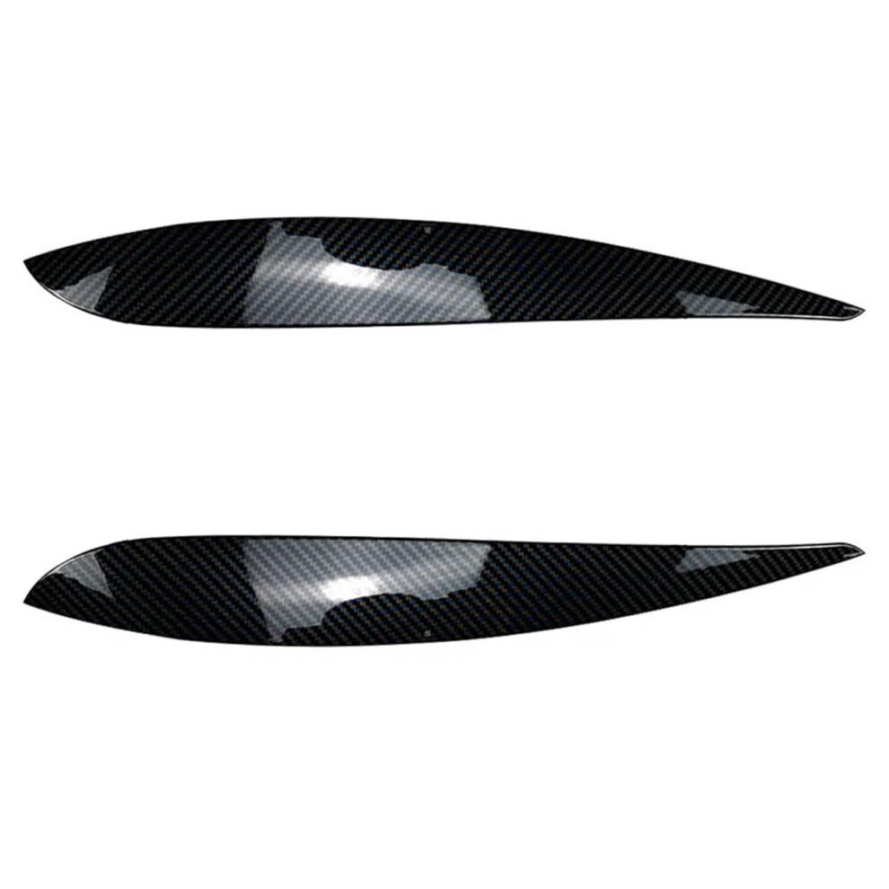 Headlight Eyebrows Eyelids Carbon For Vw Polo 9N Mk4 20052009 Sleek Custom Trim Black 9455672735230