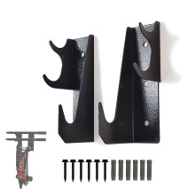 HeavyDuty Steel Floor Jack Holder and Jack Stand Wall Mount, Black ElectroPlated, Dual Handle Storage