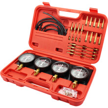Motorcycle Carburetor Synchronizer Gauge Set for 4 Cylinder Vacuum Tuning with Adapters