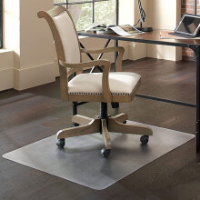 Transparent PVC Chair Mat for Hard Floors, Clear Floor Protector with Smooth Chair Mobility 4.4x4.9ft
