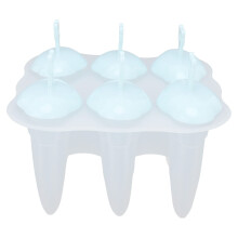Silicone Popsicle Mold 6 Cavities Easy Release Reusable Ice Pop Maker with Sticks Dishwasher Safe