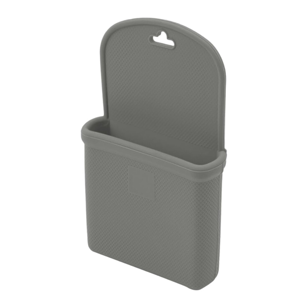 Car Air Vent Organizer Silicone Storage Bag With Hook For Phone Keys Coins Glasses Gray 9053599070788