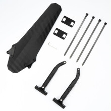 Carbon Fiber Bike Rear Mud Guard with Adjustable Straps for Road and Mountain Bicycles