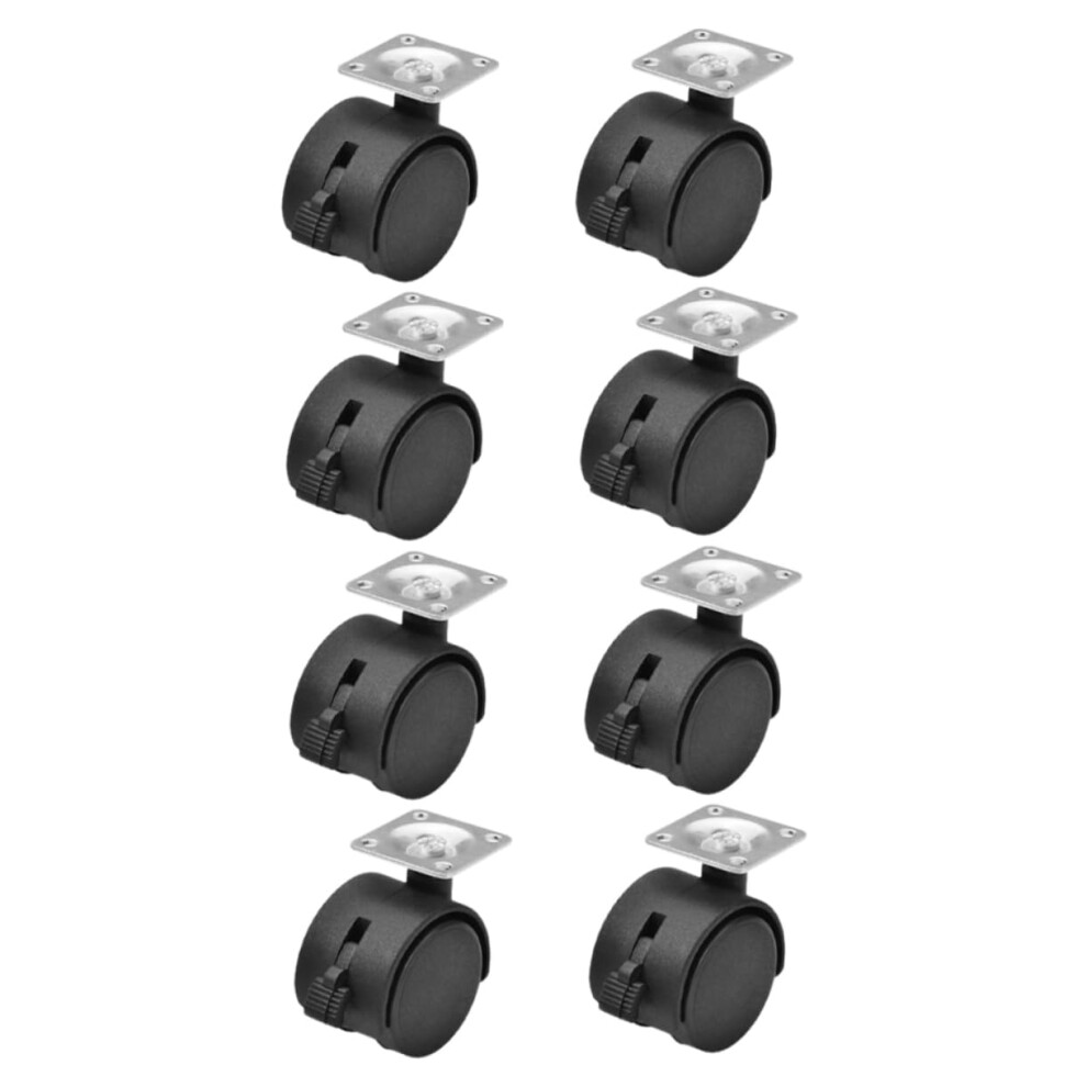 8Pcs Heavy Duty Office Chair Caster Wheels With Brake, Smooth Silent Rolling Replacement Casters For Hardwood Floors And Carpet 9174973427711