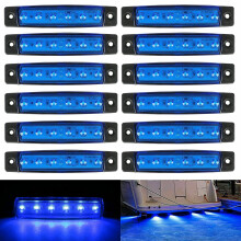 12PCS Blue LED Rock Lights IP67 Waterproof 12V Underglow for Trucks ATVs UTVs Offroad Vehicles
