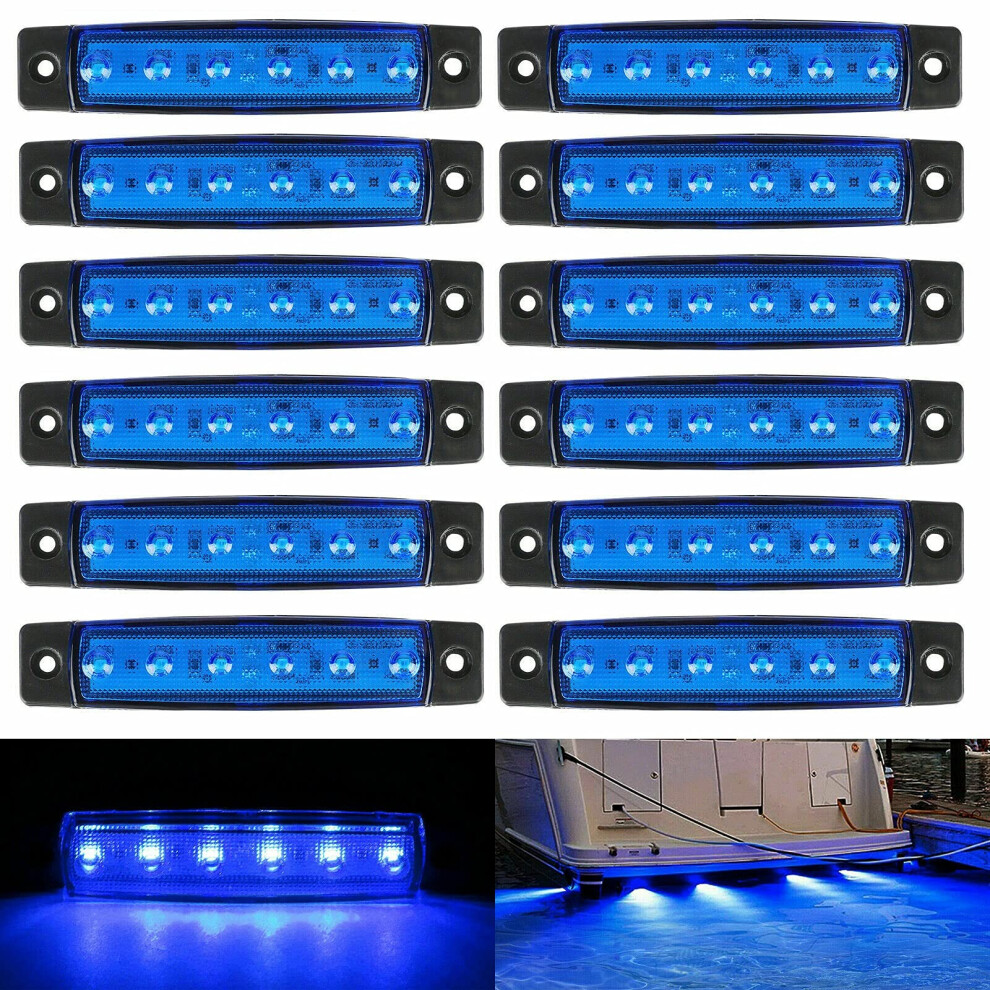 12Pcs Led Rock Lights Ip67 Waterproof 12V Underglow For Trucks Atvs Utvs Offroad Vehicles Blue 9053599071303