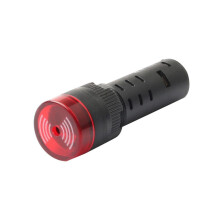Alarm Buzzer with Light, Multi Voltage 12V 24V 220V AC380V, 16mm Red Yellow Green Signal
