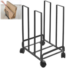 HeavyDuty Carbon Steel Storage Rack with Wheels for Warehouse Cardboard Organization