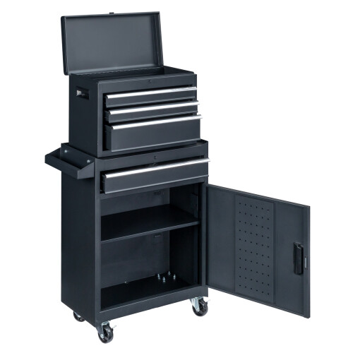 Tool Chest Cabinet Large 4 Drawer Roller Wheels Top Box Tools Holder Chest 1