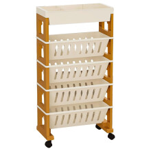 Rolling Storage Cart Slim Bookshelf with Wheels SpaceSaving MultiTier Organizer for Office
