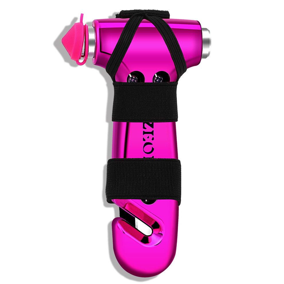 Car Safety Hammer With Seatbelt Cutter And Window Breaker For Emergency Vehicle Escape Pink 9455672737807