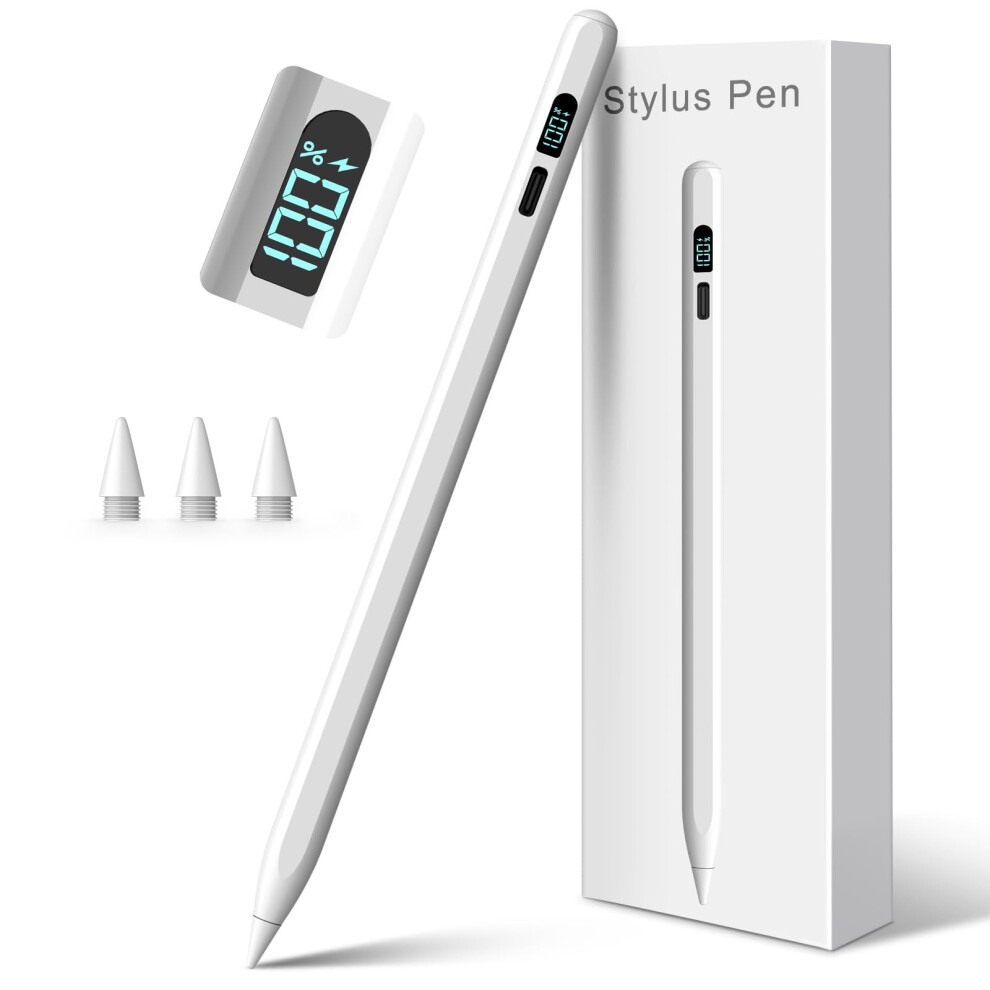 Stylus Pen With Palm Rejection And Tilt, Fast Charge Led Display, For Ipad 20182025 9113335690288