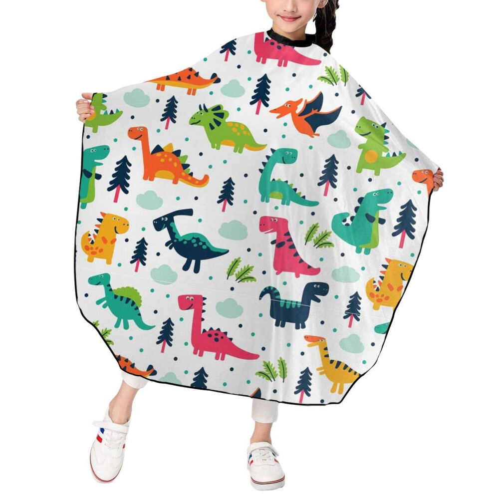 Kids Haircut Cape Waterproof Polyester with Adjustable Neck Closure for Salon and Home Use 39'x47'