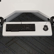 Under Desk Keyboard Tray with C Clamp, Ergonomic Adjustable Stand for Large Keyboard and Mouse, NoDrill Installation