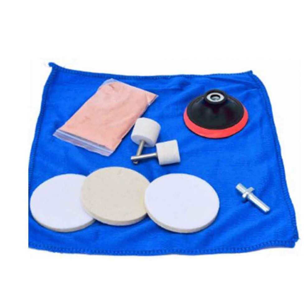 Glass Polishing Kit With Cerium Dioxide, Windshield Scratch Remover Set For Restoring Glass Clarity 9455672738477