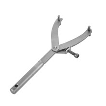 Adjustable Spanner Wrench with Adjustable Arm Width, Dual Pin Sizes, Fan Clutch Removal for Motorcycle and Scooter