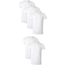 Hanes Men Moisture-Wicking Crewneck, White 5-Pack