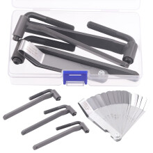 Motorcycle Valve Adjustment Tool Set 4pcs 8mm 9mm 10mm Spanner with Offset Feeler Gauge