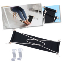 Under Desk Foot Rest Adjustable Height Hammock Breathable Canvas for Office Home Travel