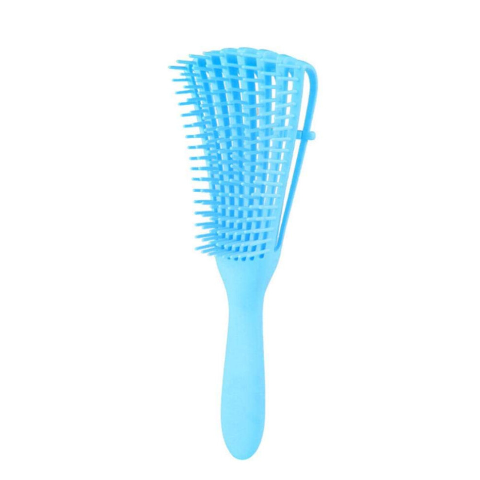 Blue Detangling Hair Brush Antistatic Comb For Wet Dry Curly Hair With Scalp Massage
