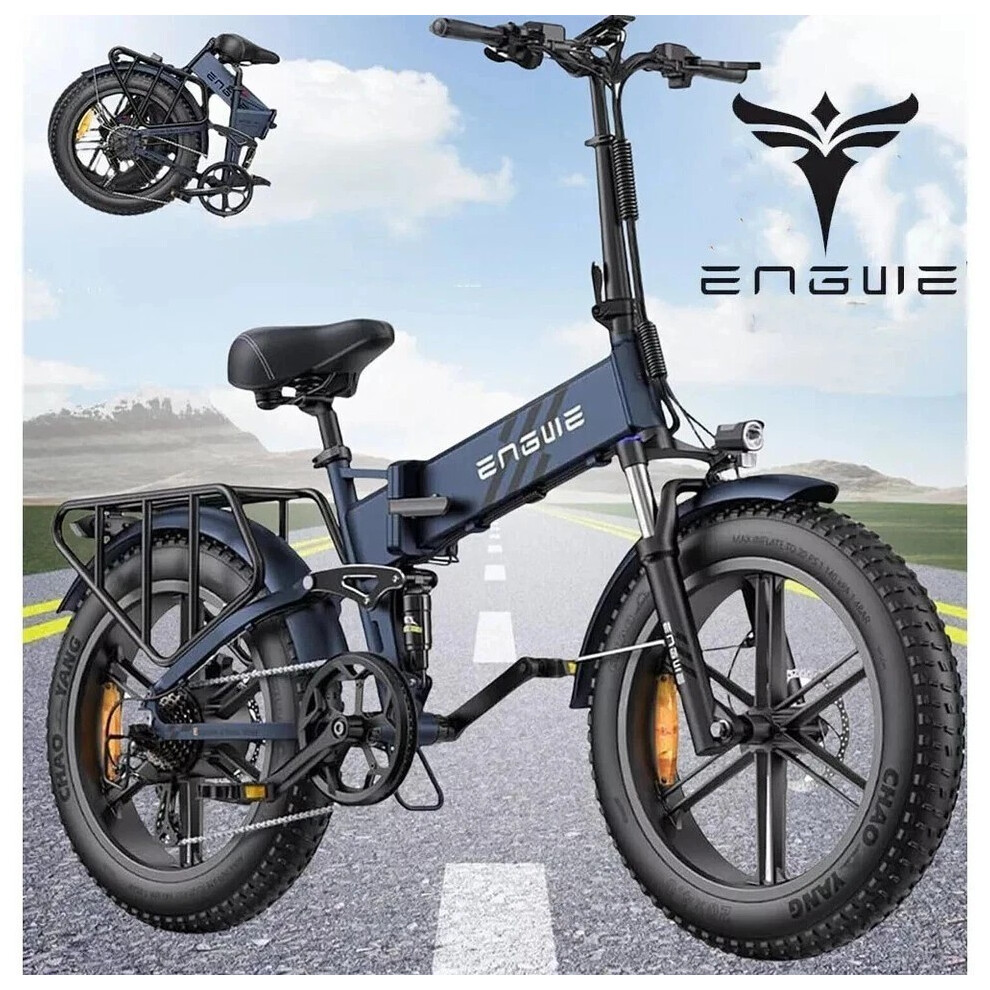 Engwe Engine Pro 2.0 Folding E-Bike 20" Electric Bike 52V 16Ah Battery Blue