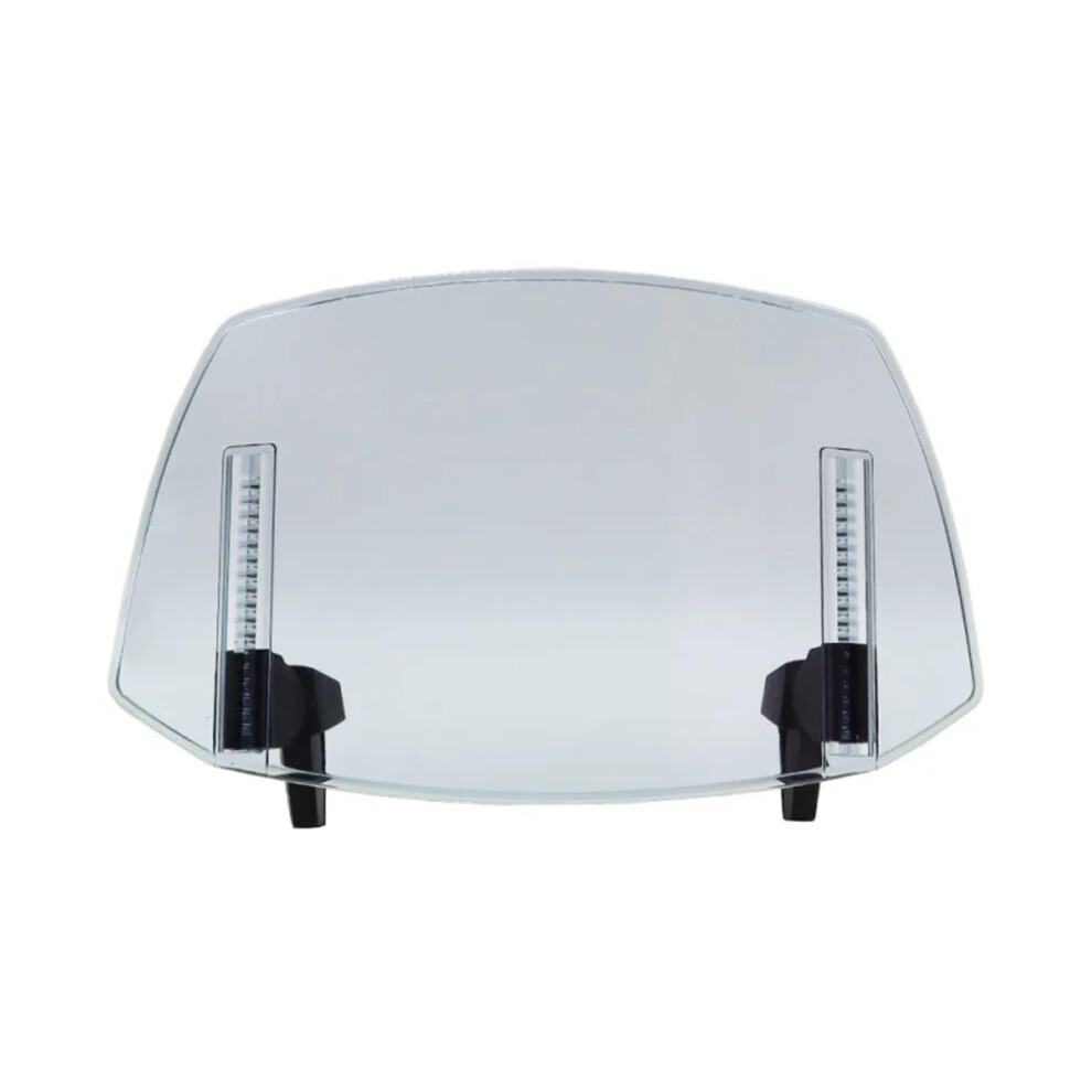 Motorcycle Windshield Extension Adjustable Clipon Windscreen Deflector Universal Fit For Touring And Dirt Bikes Gray 9455672740524