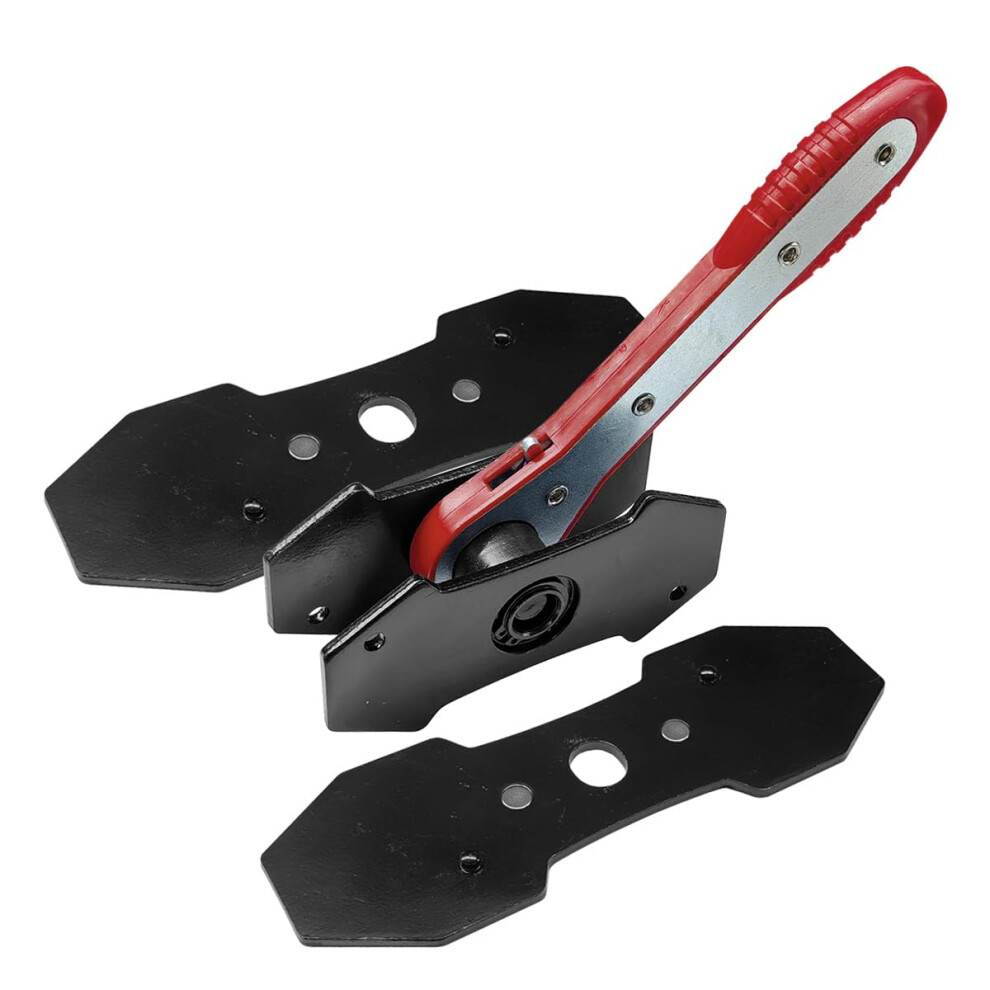 Brake Caliper Compression Tool, 360 Ratcheting Dual Piston Spreader With Antislip Grip And 2 Steel Plates 9455672740883