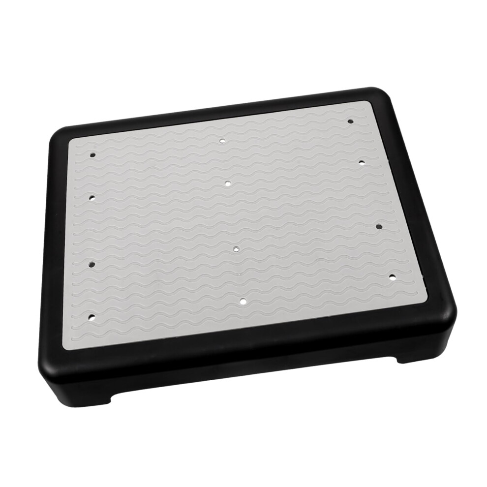 Step Stool for Seniors with NonSlip Safety Surface, Lightweight Plastic Footstool for Bathroom and Kitchen