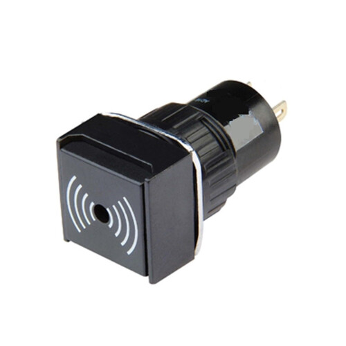 Industrial Warning Buzzer 24V Square Loud LongBeep Alert Panel Mount Compact Design