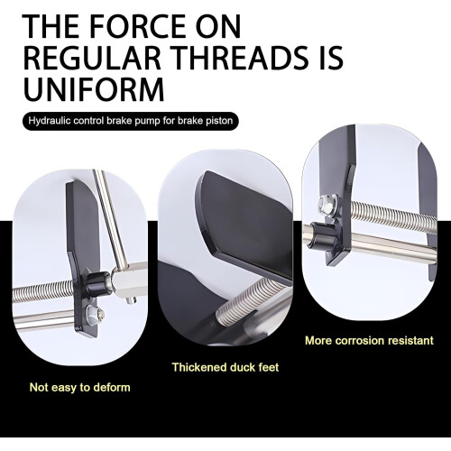 Brake Caliper Tool for Safe Piston Retraction, Universal Brake Pad Replacement and Compression 2