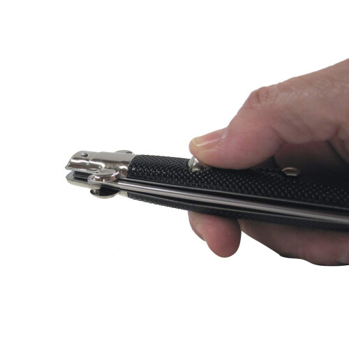 Novelty Folding Switchblade Pocket Hair Beard Comb with Realistic Blade Look and Push Button 2