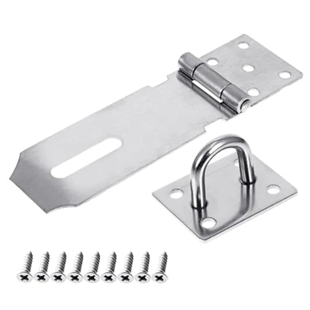 Heavy Duty Hardened Steel Padlock Latch With Secure Locking Mechanism For Cabinet And Home Security 9455672743501