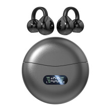 Open Ear Wireless Earbuds Bluetooth 5.4, Lightweight ClipOn for Running Glasses Wearers Waterproof 24H