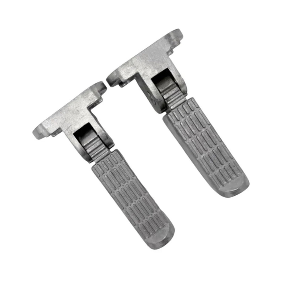 Electric Scooter Foot Pegs Foldable Rear Passenger Footrests For Moped And Emotorcycle Silver 9070919909627
