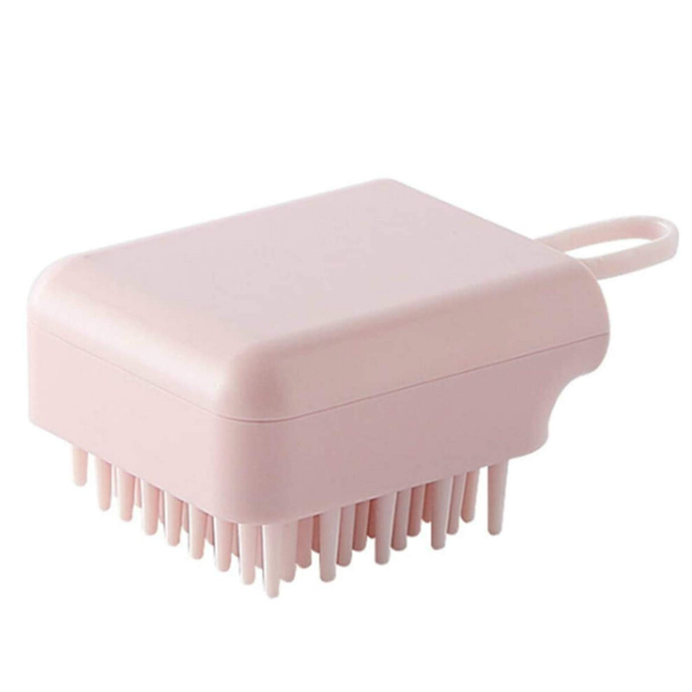 Pink 2Pcs Silicone Scalp Massager Shampoo Brush With Soft Bristles For Dandruff And Gentle Scalp Care Â