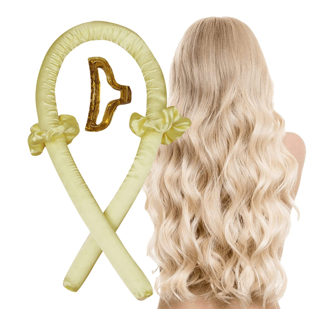 Heatless Hair Curlers for Long Hair Overnight, Silk Curling Rod Headband with Clips for Sleeping