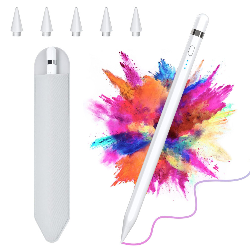 Stylus Pen For Ipad With Palm Rejection And Tilt Sensitivity, Usbc 15Min Fast Charging, White 9070919910142