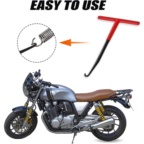 Motorcycle Exhaust Spring Puller Tool with Ergonomic THandle Grip and 30 Angled Slim Hook 2