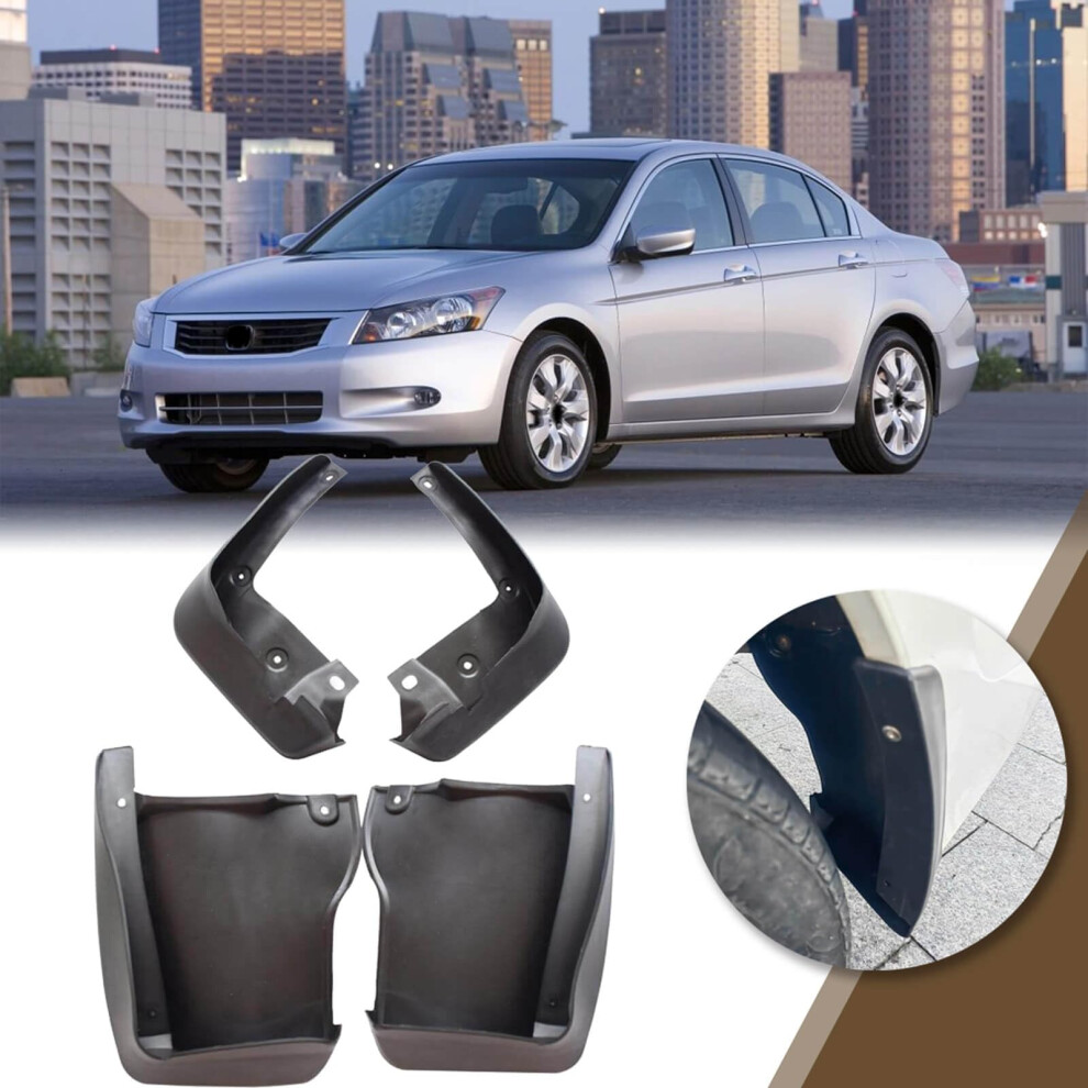 Mud Flaps Front And Rear Splash Guards Allweather Protection For Honda Accord 20082012 Sedan 9455672748254