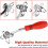 Windshield Installation and Removal Tool with 4 Interchangeable Heads, Ergonomic Handle, Red 3