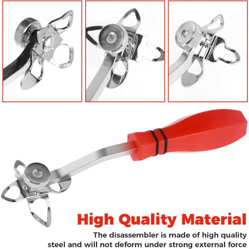 Windshield Installation and Removal Tool with 4 Interchangeable Heads, Ergonomic Handle, Red 2