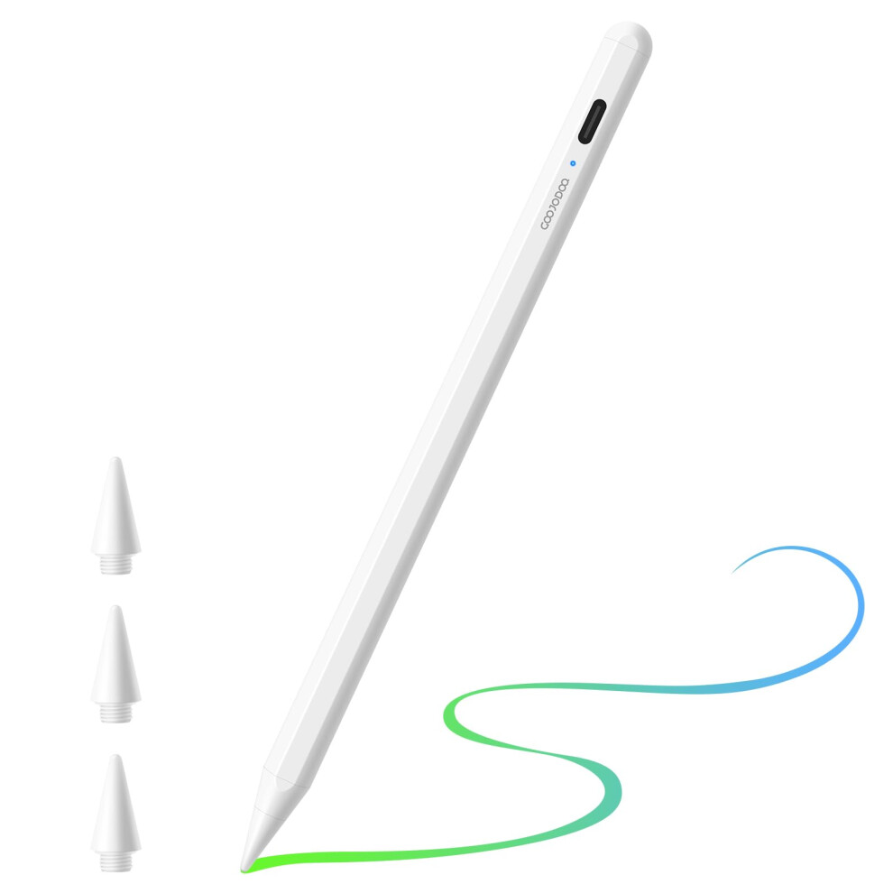 Stylus Pen With Palm Rejection Tilt Magnetic And Battery Indicator For Ipad 20182025 Models 9113335693517