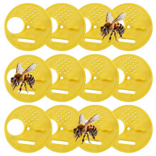 12 Pack Plastic Beehive Entrance Gates with Four Access Modes PestBlocking Beekeeping Equipment