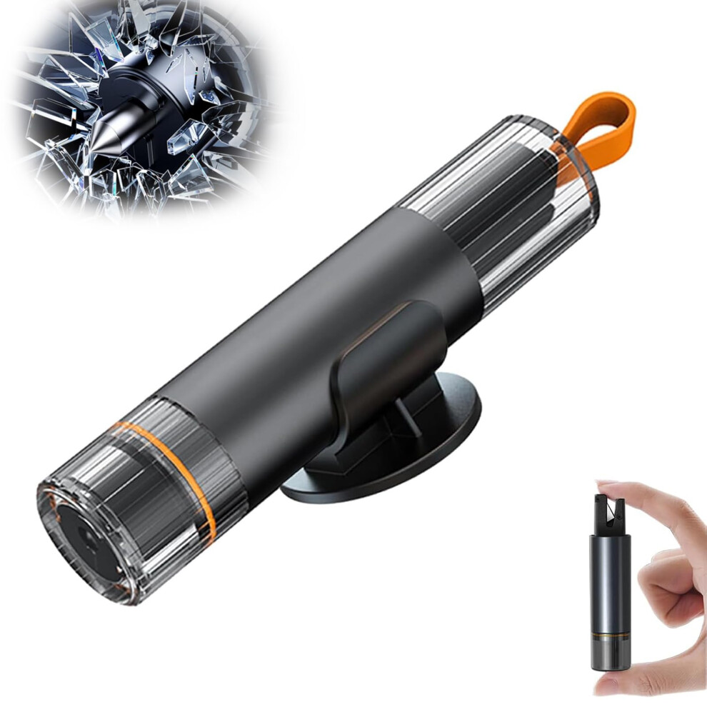 2In1 Car Safety Hammer Emergency Escape Tool With Window Breaker And Seatbelt Cutter For Land And Underwater Rescue 1Pcs Black 9455672749428